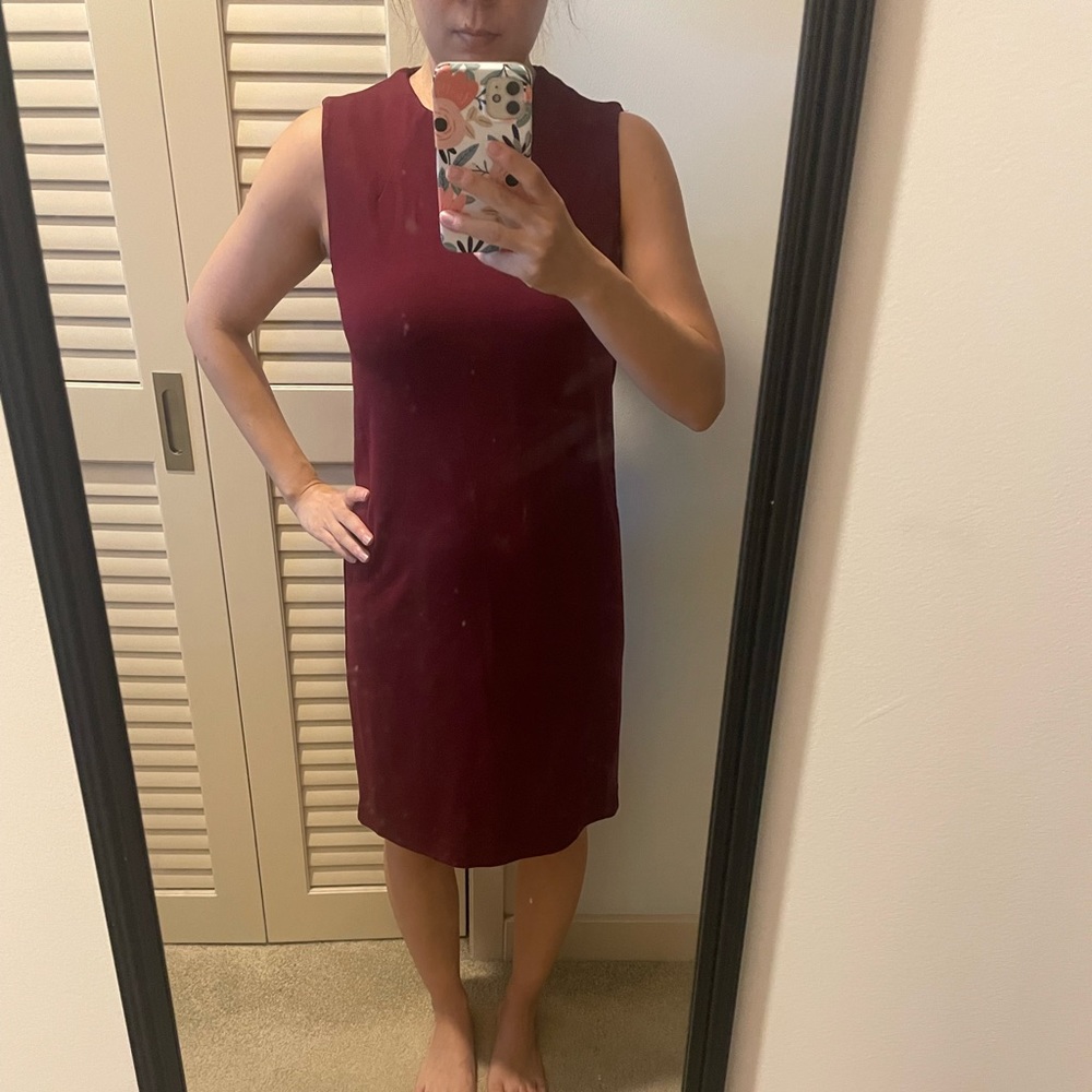 💜5 for $25 Uniqlo maroon shift dress